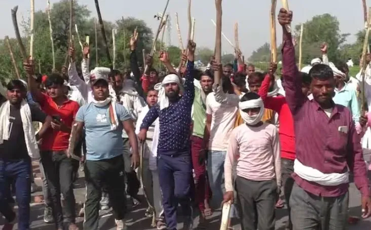 भरतपुर: आरक्षण को लेकर माली समाज का धरना, एक ने की आत्‍महत्‍या 