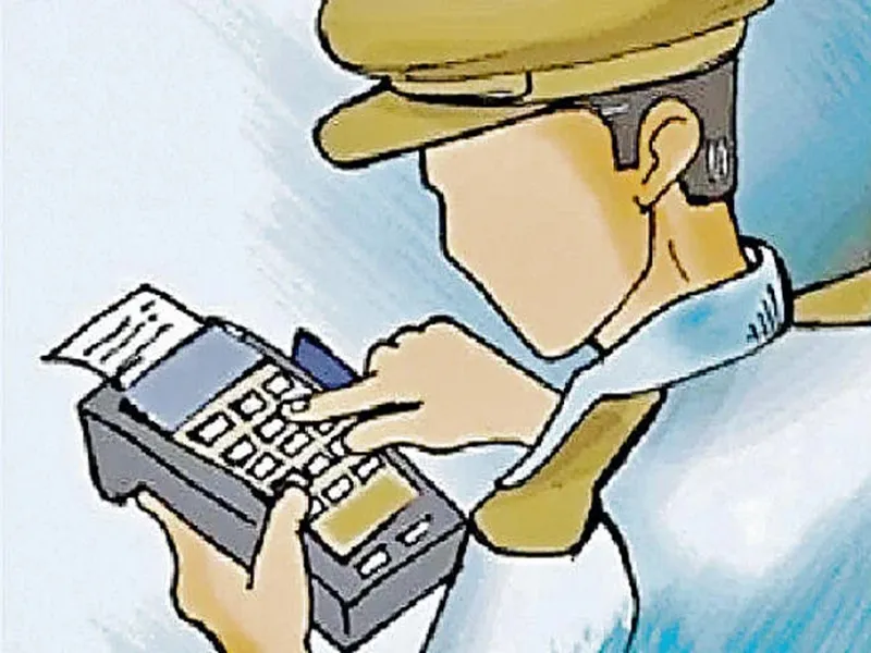 अयोध्या: नामांकन स्थल पर बिना हेलमेट पहुंचा सिपाही, कोतवाल ने काटा एक हजार का चालान 