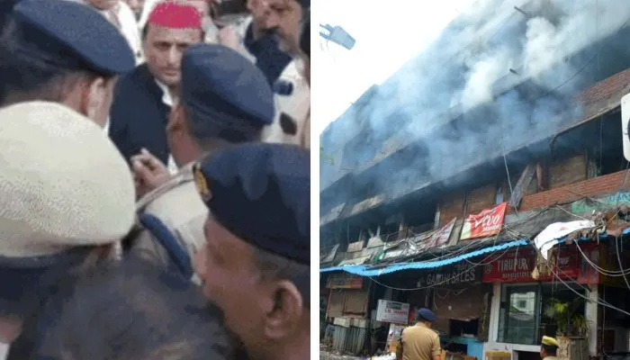 Kanpur Fire Akhilesh Yadav