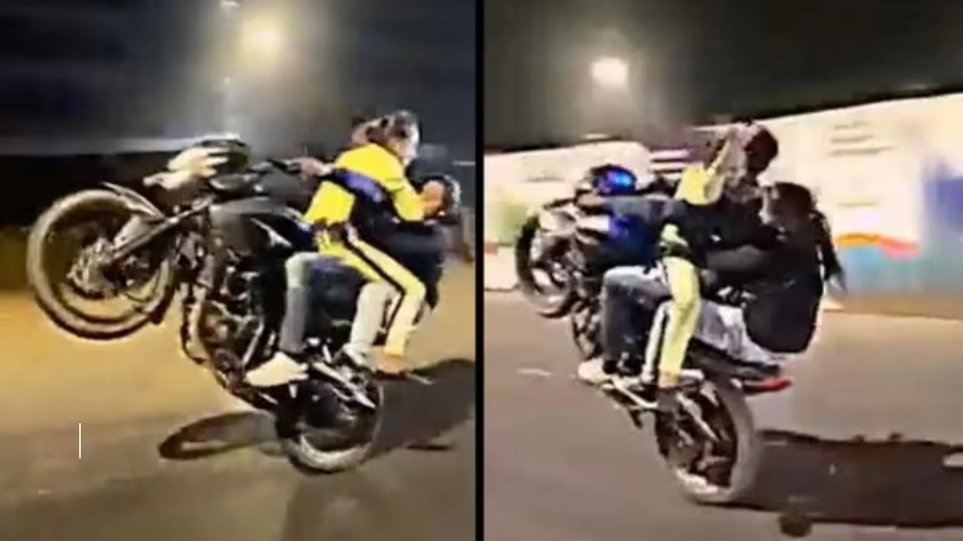 VIDEO : बाइक पर दो लड़कियों को बैठाकर खतरनाक स्टंट करने वाला शख्स गिरफ्तार