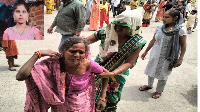 संभल: छत से गिर कर महिला की मौत, हत्या का आरोप 