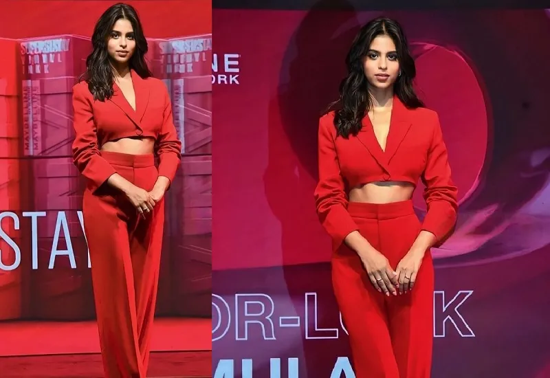 PHOTOS : रेड आउटफिट में सुहाना खान का दिखा खूबसूरत अंदाज, शाहरुख बोले- Love u my Lil Lady In Red!  