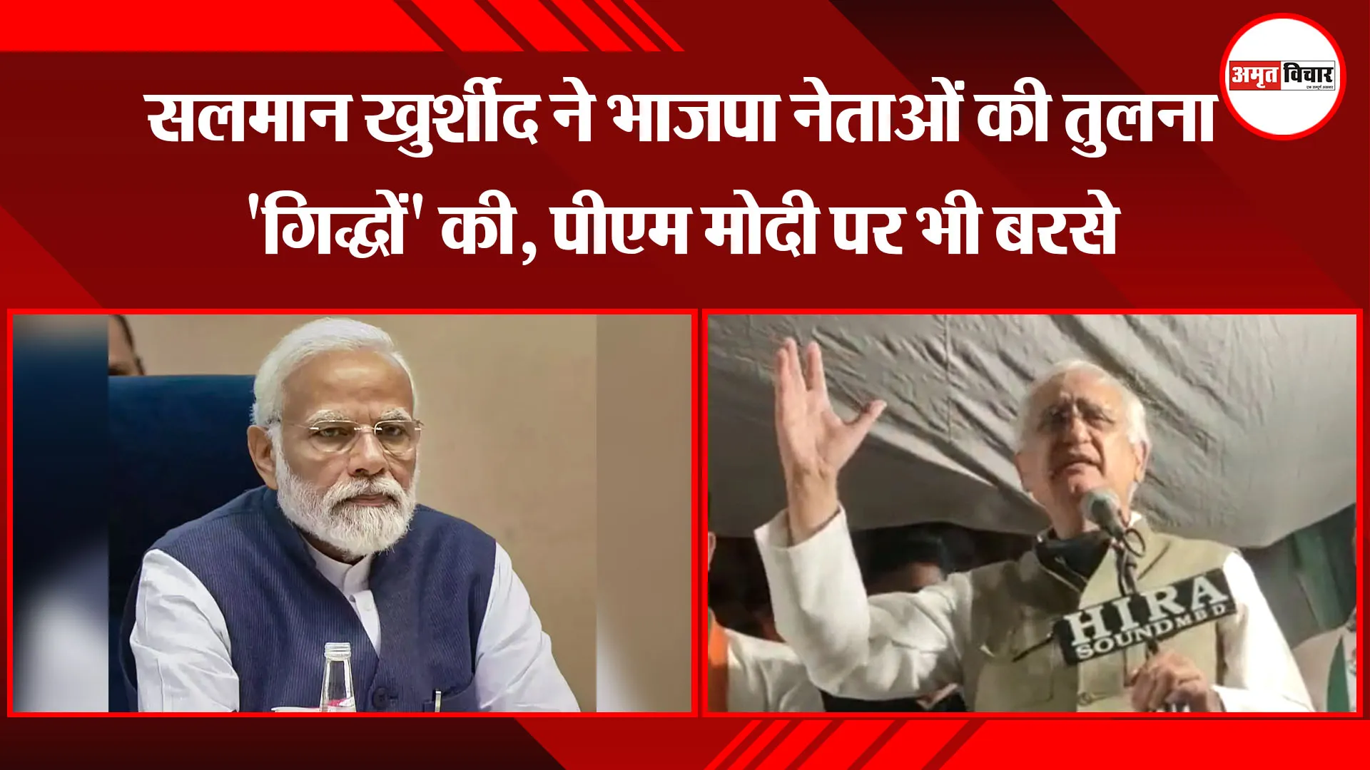 मुरादाबाद: सलमान खुर्शीद ने भाजपा नेताओं की तुलना 'गिद्धों' से की, पीएम मोदी पर भी बरसे