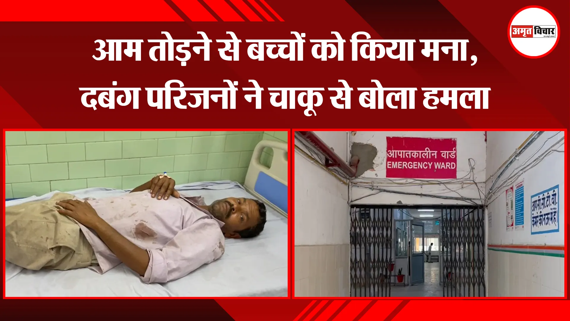 बरेली: आम तोड़ने से बच्चों को किया मना, दबंग परिजनों ने चाकू से बोला हमला