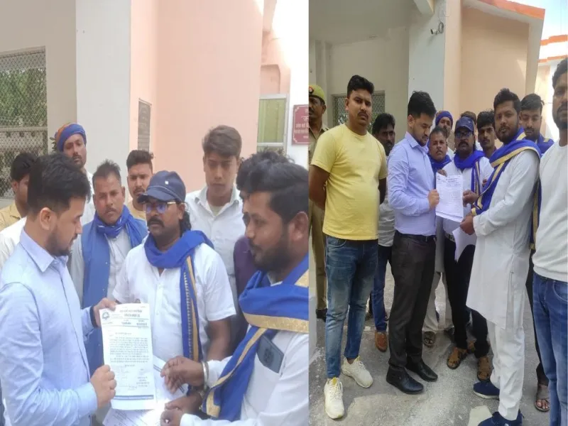 बहराइच: भीम आर्मी के लोगों ने प्रदर्शन कर एसडीएम को सौंपा ज्ञापन