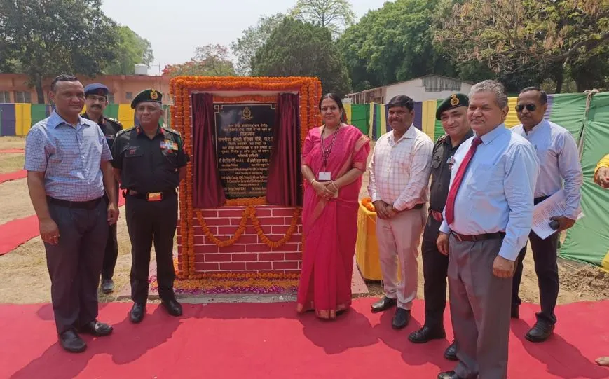 बरेली: जाट रेजिमेंटल सेंटर में वेतन कार्यालय भवन का हुआ शिलान्यास
