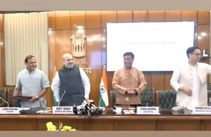 असम और अरुणाचल: दशकों पुराने सीमा विवाद को खत्म करने के लिए किये समझौते पर हस्ताक्षर 