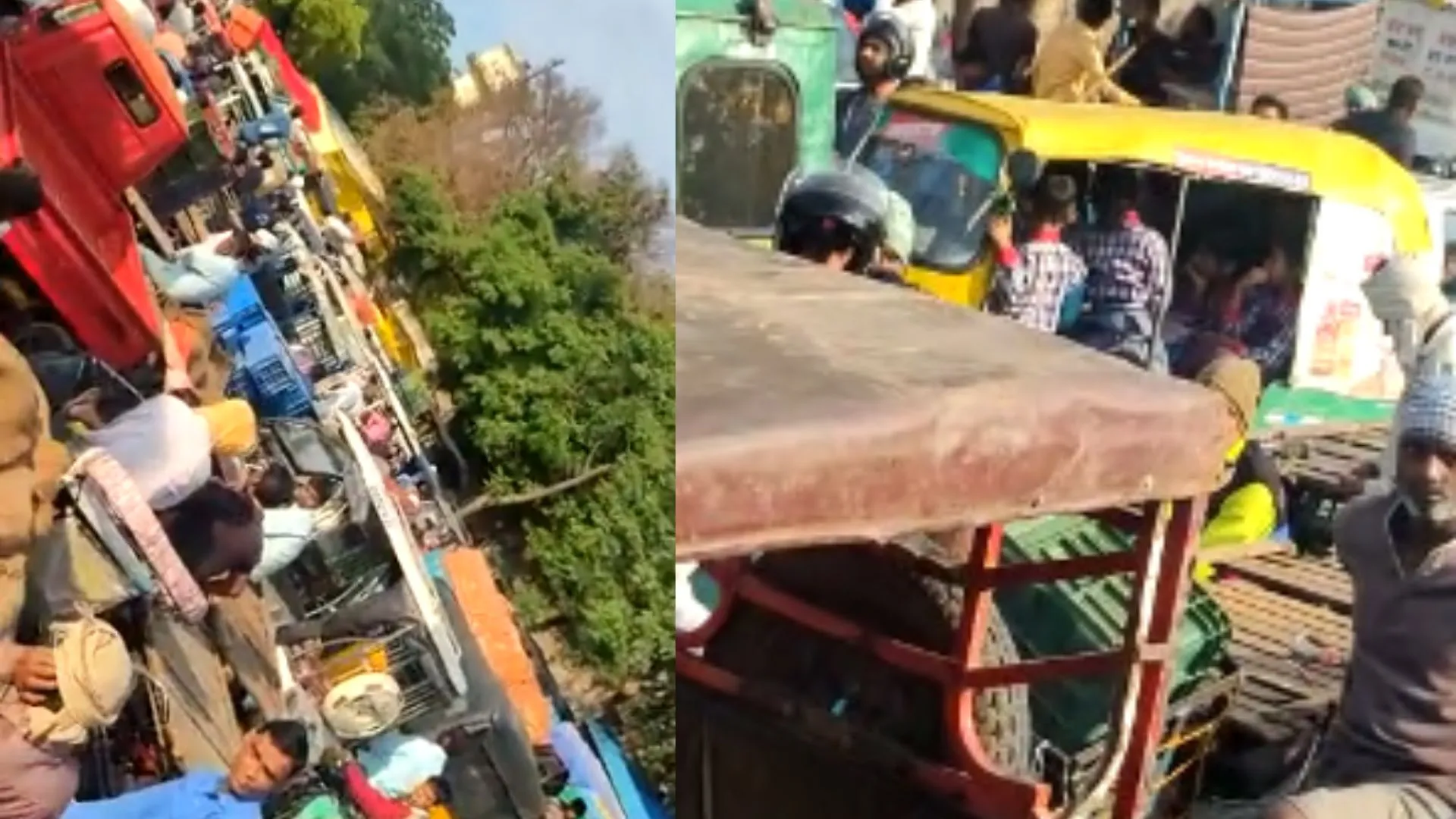 बरेली : डेलापीर मंडी के पास जाम हुआ आम, बच्चों को स्कूल जाने में भी होती है दिक्कत 