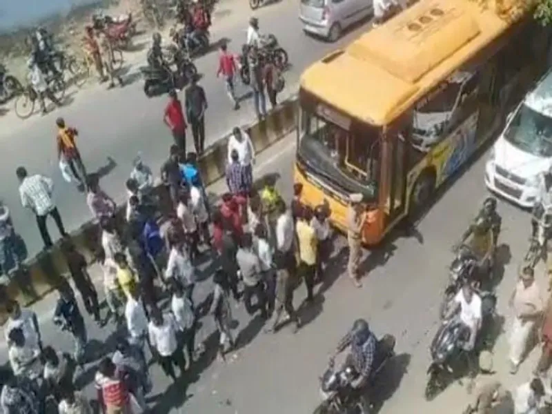प्रयागराज : बम्हरौली में बस से कुचलकर महिला की मौत