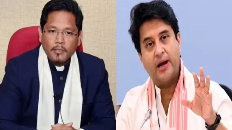 मेघालय के CM संगमा ने की सिंधिया से मुलाकात, राज्य में हेलीपोर्ट-हवाई अड्डा बनाने का दिया प्रस्ताव 