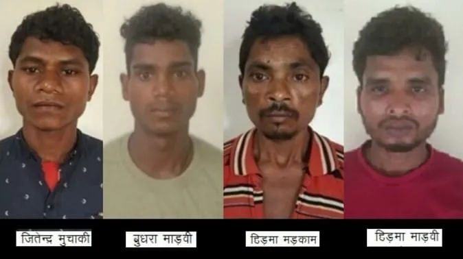 दंतेवाड़ा IED धमाका जांच: चार नक्सली गिरफ्तार, तीन नाबालिग भी हिरासत में