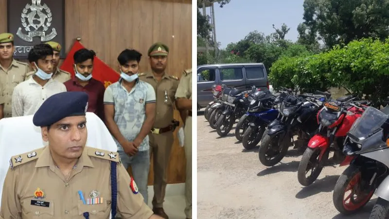 Etawah: जोमैटो में फूड सप्लायर्स बन कर करते थे चोरी, पुलिस ने तीन आरोपियों को ईको कार और 11 बाइक के साथ पकड़ा