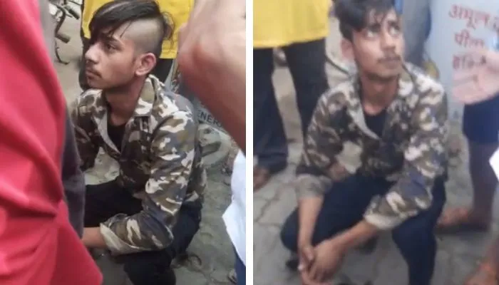 VIDEO : आरिफ से राजा बनकर छात्रा का पकड़ा हाथ, बोला- मोबाइल नंबर दे दो, भीड़ ने मुंंडवाया सिर, जानें- मामला
