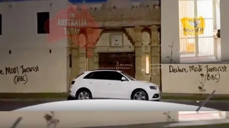 Australia में स्वामीनारायण मंदिर पर हमला, खालिस्तान समर्थकों ने दीवार पर लिखे 'भारत विरोधी' नारे