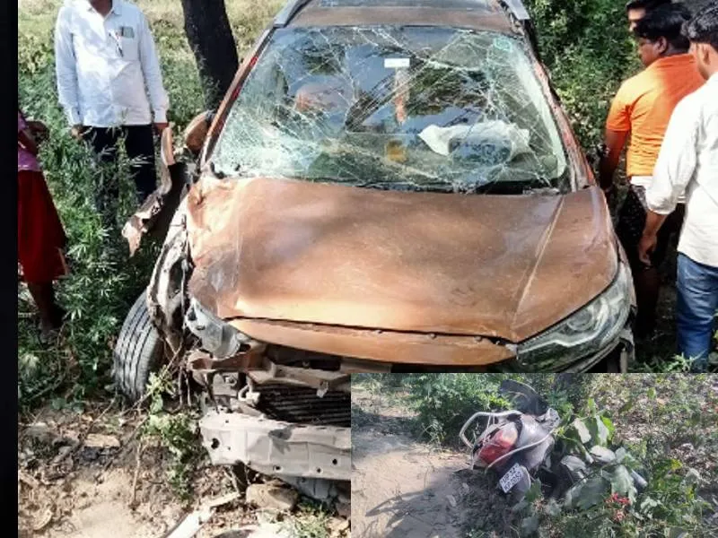 बहराइच में भीषण सड़क हादसा: तेज रफ्तार कार ने स्कूटी को मारी टक्कर, दंपती की मौत