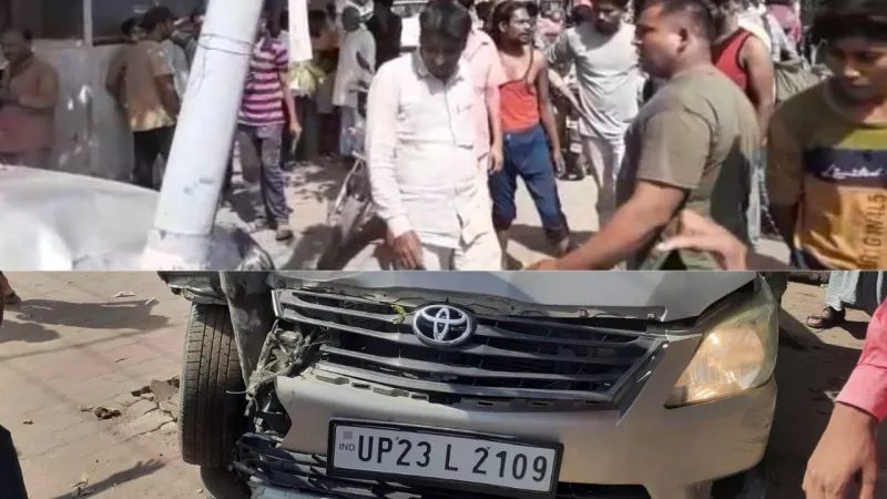 बहराइच: तेज रफ्तार वाहन ने ई रिक्शा में मारी टक्कर, चार घायल