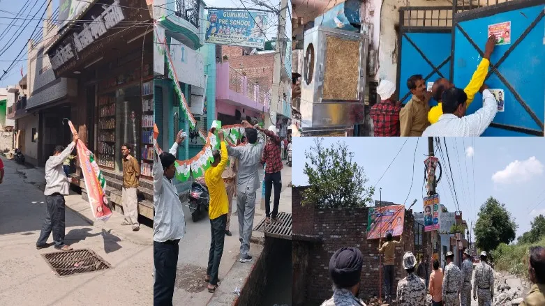 बरेली: निगम की टीम ने चलाया अभियान, प्रचार के लिए लगाए राजनैतिक पोस्टर-बैनर और होर्डिंग उतरवाए