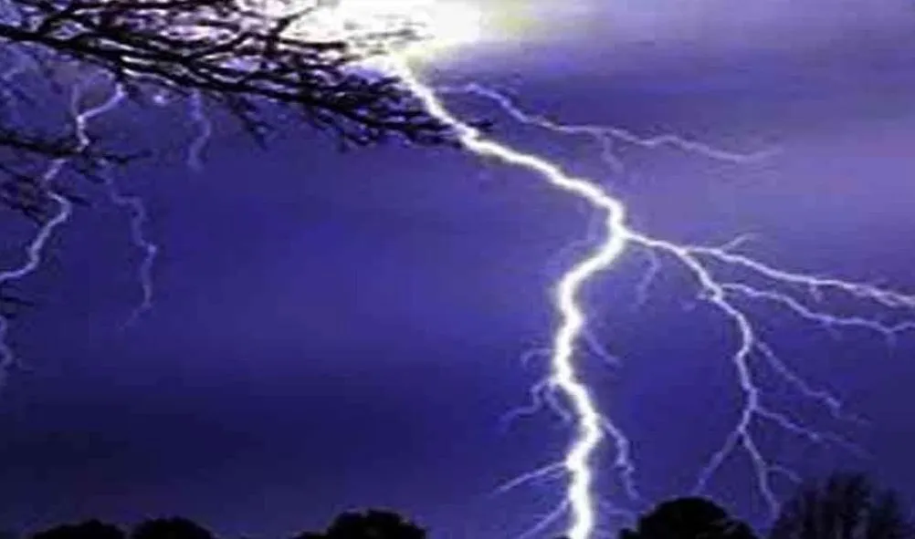 बिजली गिरने से टीएमसी कार्यकर्ता की मौत, 25 लोग घायल 