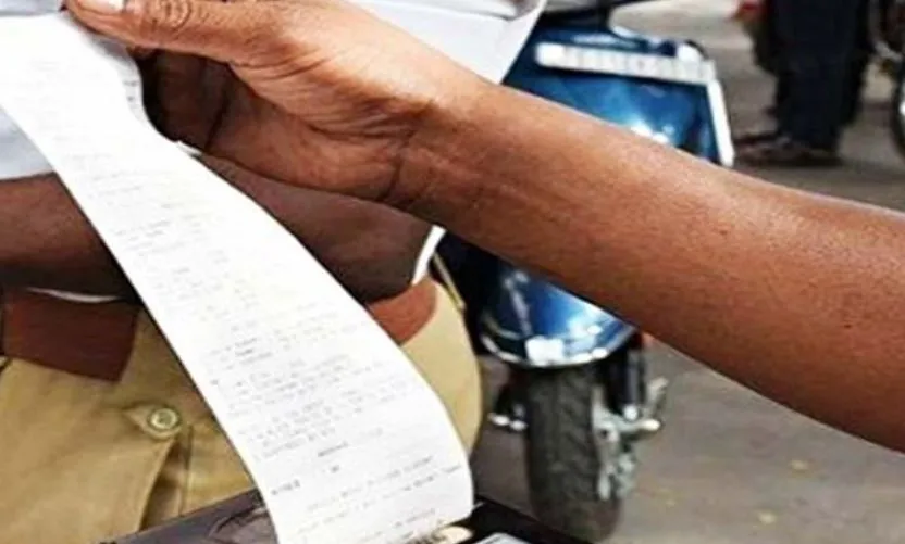 बरेली: कार गुड़गांव में हो गया 54 हजार का चालान, एसपी ट्रैफिक से शिकायत