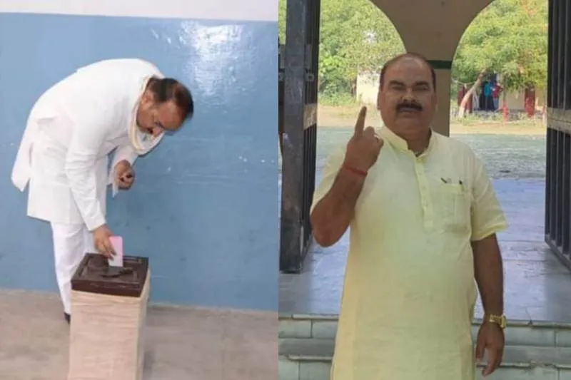 रायबरेली : मंत्री दिनेश प्रताप सिंह और उमेश द्विवेदी ने किया मतदान, और मतदान के लिए किया प्रेरित