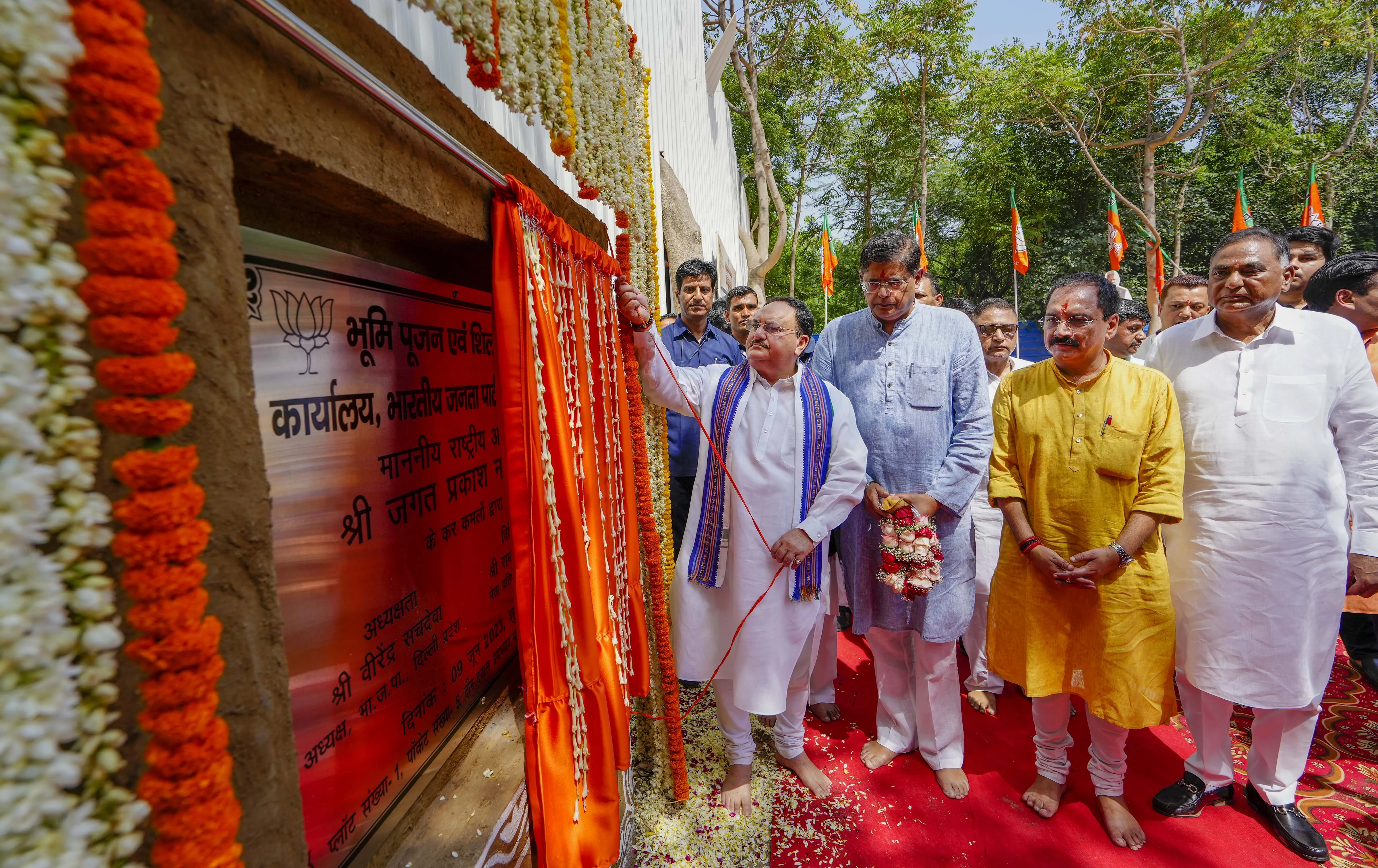 नड्डा ने दिल्ली भाजपा के नये कार्यालय भवन की आधारशिला रखी, वैचारिक शून्यता के लिए विपक्षी दलों पर साधा निशाना 