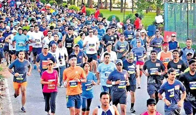 तेलंगाना स्थापना दिवस से जुड़े कार्यक्रमों के तहत तेलंगाना दौड़ आयोजित 