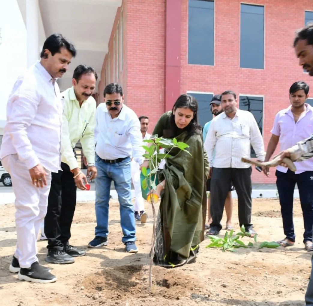 बरेली: मंडलायुक्त ने जीआईसी में पारिजात का पौधा रोपा