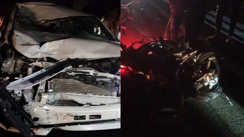 बहराइच : कार और बाइक की जोरदार टक्कर से दो की मौत, चार घायल