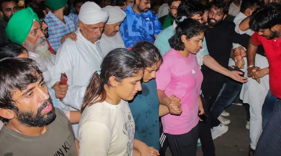 पहलवानों के समर्थन में संयुक्त किसान मोर्चा ने पंजाब और हरियाणा में किया प्रदर्शन