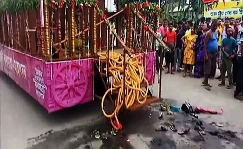 त्रिपुरा: रथयात्रा के दौरान करंट लगने से सात लोगों की मौत