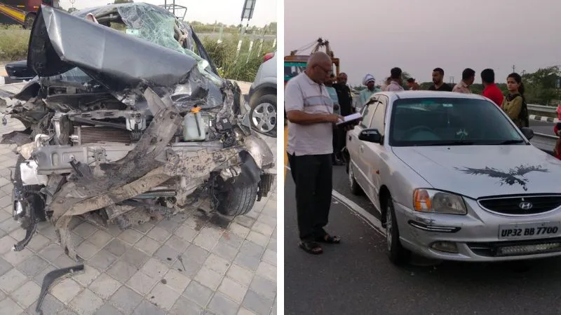 Etawah Accident : एक्सप्रेस वे पर डिवाइडर से टकराई कार, चार घायल, टायर फटने से हुआ हादसा