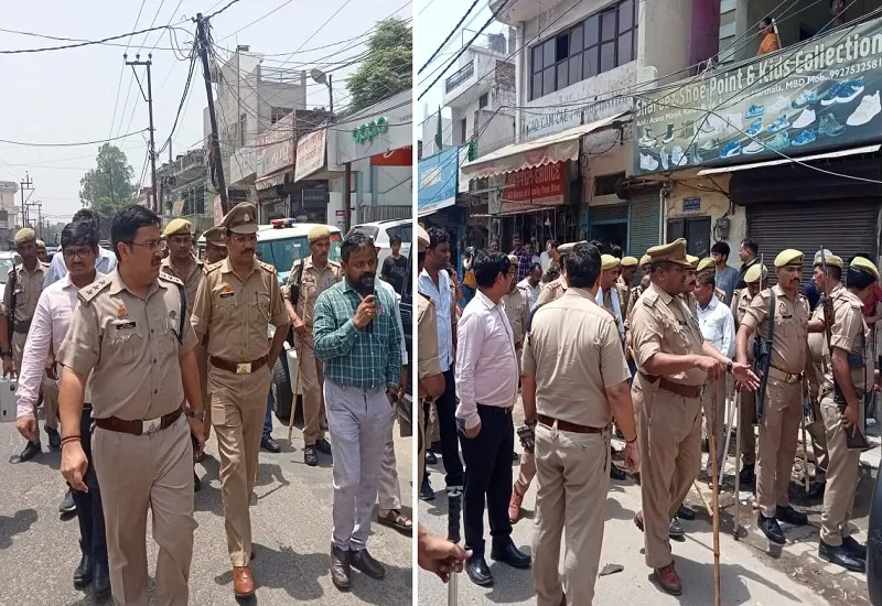 मुरादाबाद : हरथला से अतिक्रमण हटाने पहुंची टीम, निशानदेही पर व्यापारियों ने जताई आपत्ति