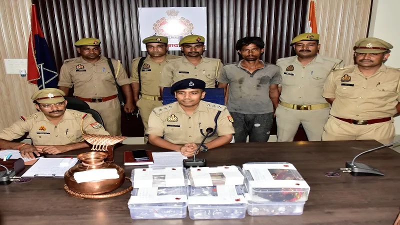 मुरादाबाद: दो मंदिरों में हुई चोरी का खुलासा, आरोपी गिरफ्तार