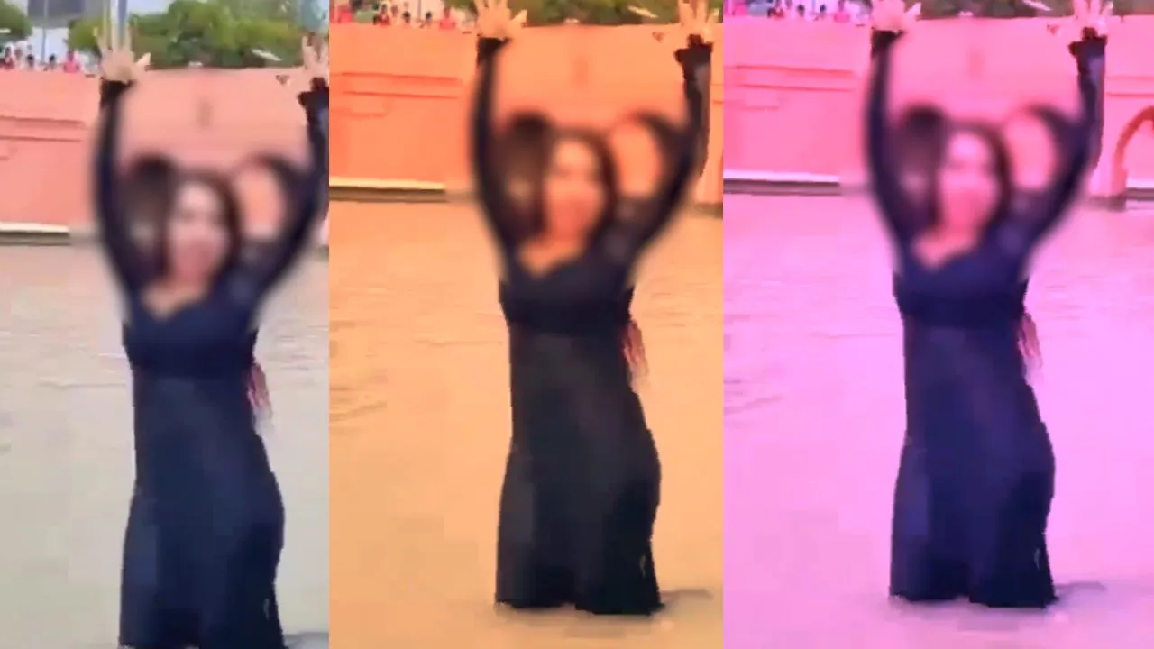 अयोध्या: राम की पैड़ी में युवती ने स्नान करते हुए बनाई रील, Video इंटरनेट पर हुआ Viral