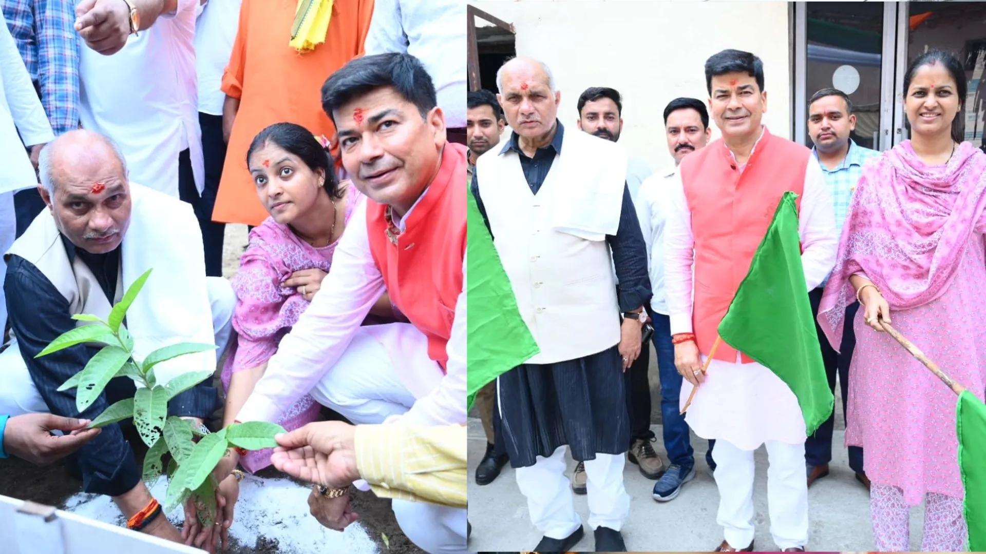 बरेली स्थापना दिवस: गौमाता की पूजा कर किया पौधारोपण, नाथ मंदिरों के दर्शन के लिए बस को हरी झंडी दिखाकर किया रवाना