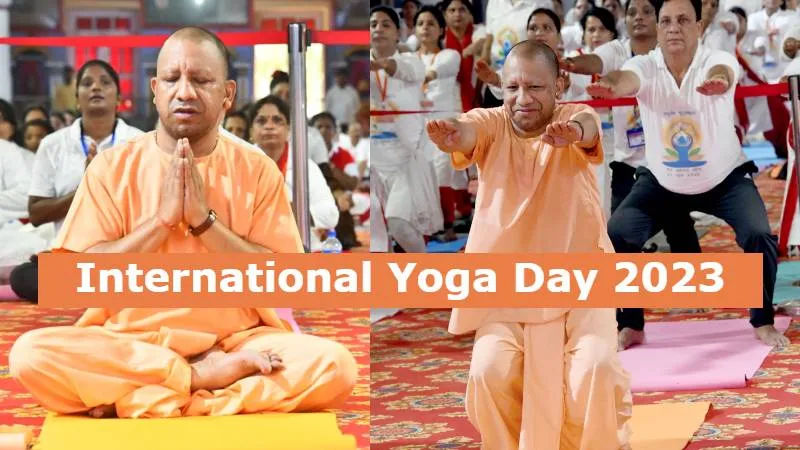 International Yoga Day 2023: मुख्यमंत्री  योगी ने गोरखनाथ मंदिर और राज्यपाल ने राजभवन में किया योग