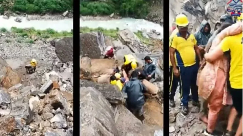 पिथौरागढ़:  एक बार फिर दरकी चट्टान, आदि कैलाश यात्रा के 40 तीर्थयात्री फंसे 