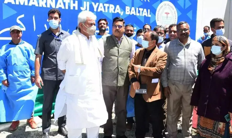 उपराज्यपाल सिन्हा ने अमरनाथ यात्रा से पहले बालटाल, चंदनवाड़ी में दो अस्पतालों का किया उद्घाटन 