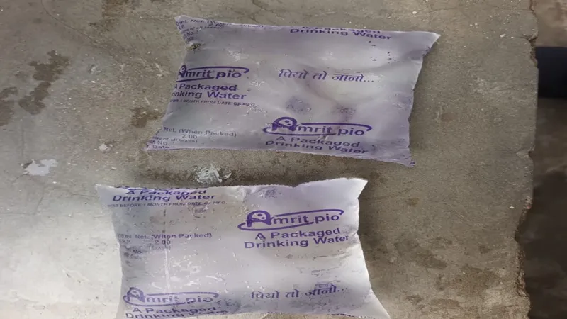 बहराइच: सील बंद पानी के पैकेट में रेंगता मिला केंचुआ, दुकानदार में मचा हड़कंप, देखें Video