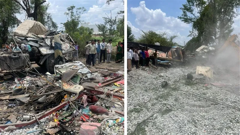 फिर हुआ महाराष्ट्र में हादसा, कंटेनर का ब्रेक फेल होने से नौ लोगों की मौत, 25 घायल