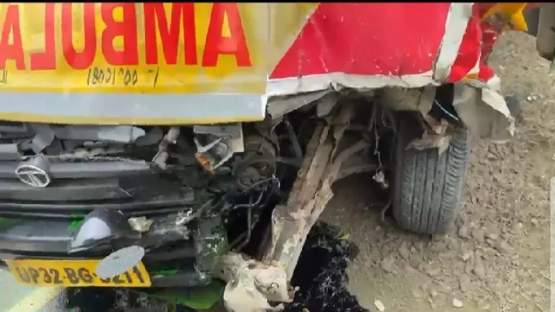 गोंडा : CM योगी की फ्लीट में शामिल होने जा रही एंबुलेंस दुर्घटनाग्रस्त, कई डाक्टर घायल 