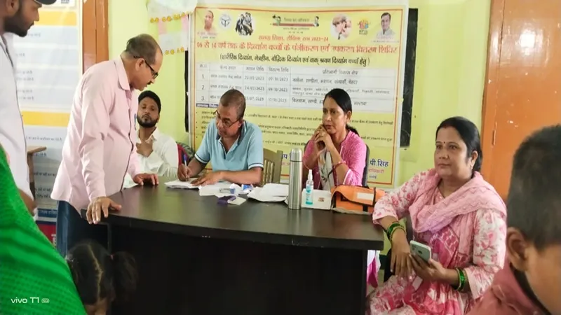 हरदोई : बीआरसी बावन में आयोजित हुआ दिव्यांग बच्चों का मापन शिविर