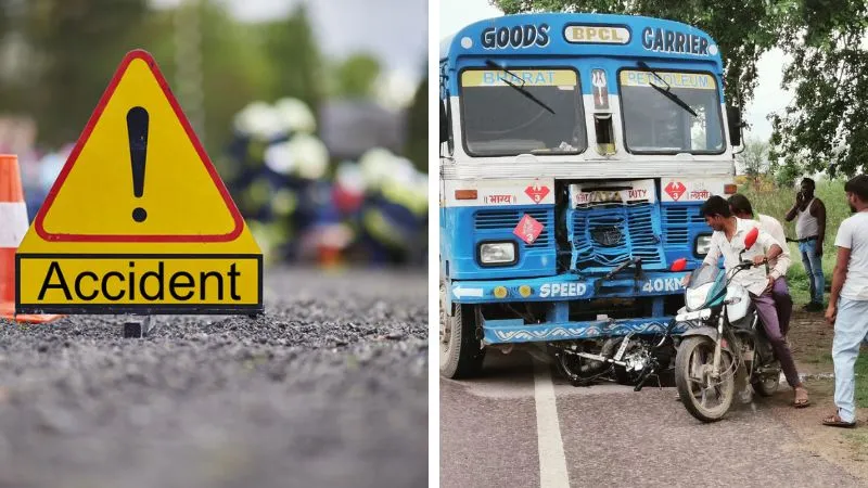 Chitrakoot Accident : तेज रफ्तार डंपर ने बाइक में मारी टक्कर, दो युवकों की मौत, रिश्ते में लगते थे भाई