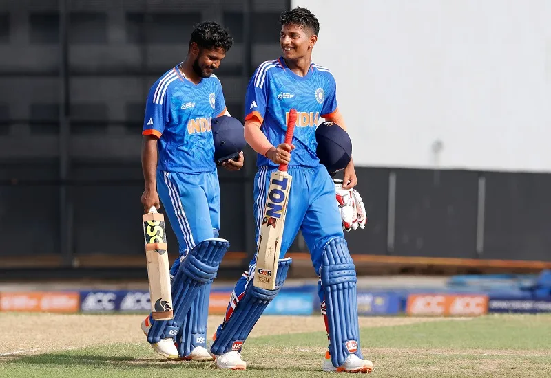  Emerging Teams Asia Cup : यश धुल और हर्षित राणा चमके, भारत-ए एसीसी इमर्जिंग कप के पहले मैच में आठ विकेट से जीता
