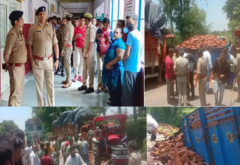 मुरादाबाद में भीषण सड़क हादसा, चार लोगों की दर्दनाक मौत...सड़क किनारे खड़ी ट्रैक्टर-ट्राली में घुसी बेकाबू डीसीएम