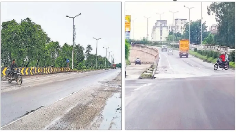 मुरादाबाद : हाईवे पर अवैध क्रॉसिंग, जिंदगी दांव पर लगा रहे बाइक सवार