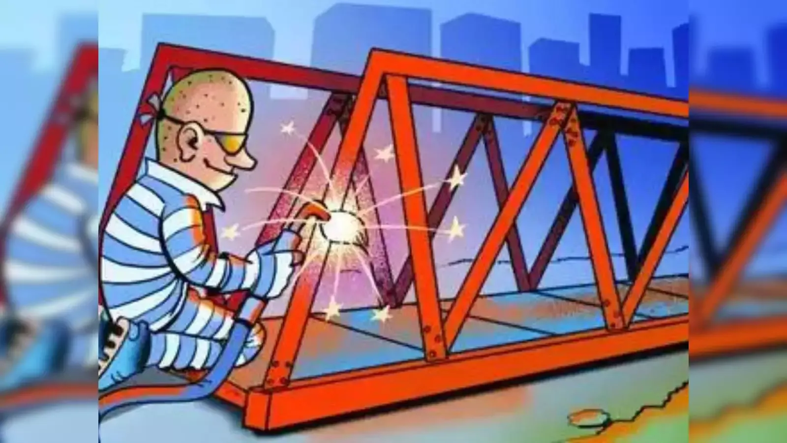 6,000 किलोग्राम वजनी पुल उड़ा ले गए चोर, सीसीटीवी में हुए कैद