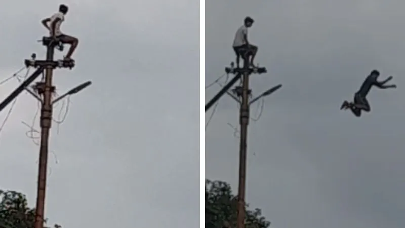 VIDEO : Kanpur में मौत का स्टंट, भैरव घाट में खंभे पर खड़े होकर गंगा में लगाई छलांग, तमाशबीन लोग खड़े होकर देखते रहे