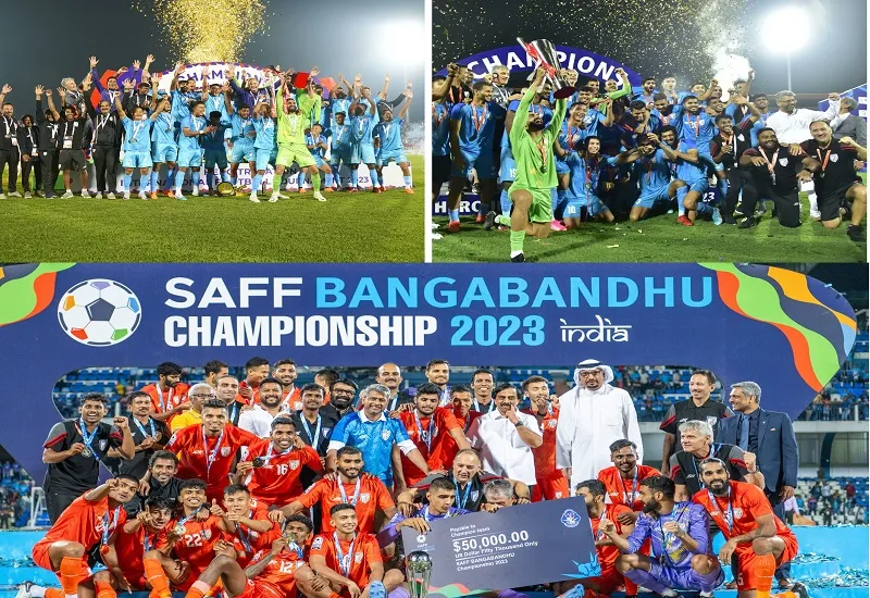 SAFF Championship Final : कुवैत को पेनल्टी शूटआउट में हराकर 9वीं बार चैंपियन बनी भारतीय टीम