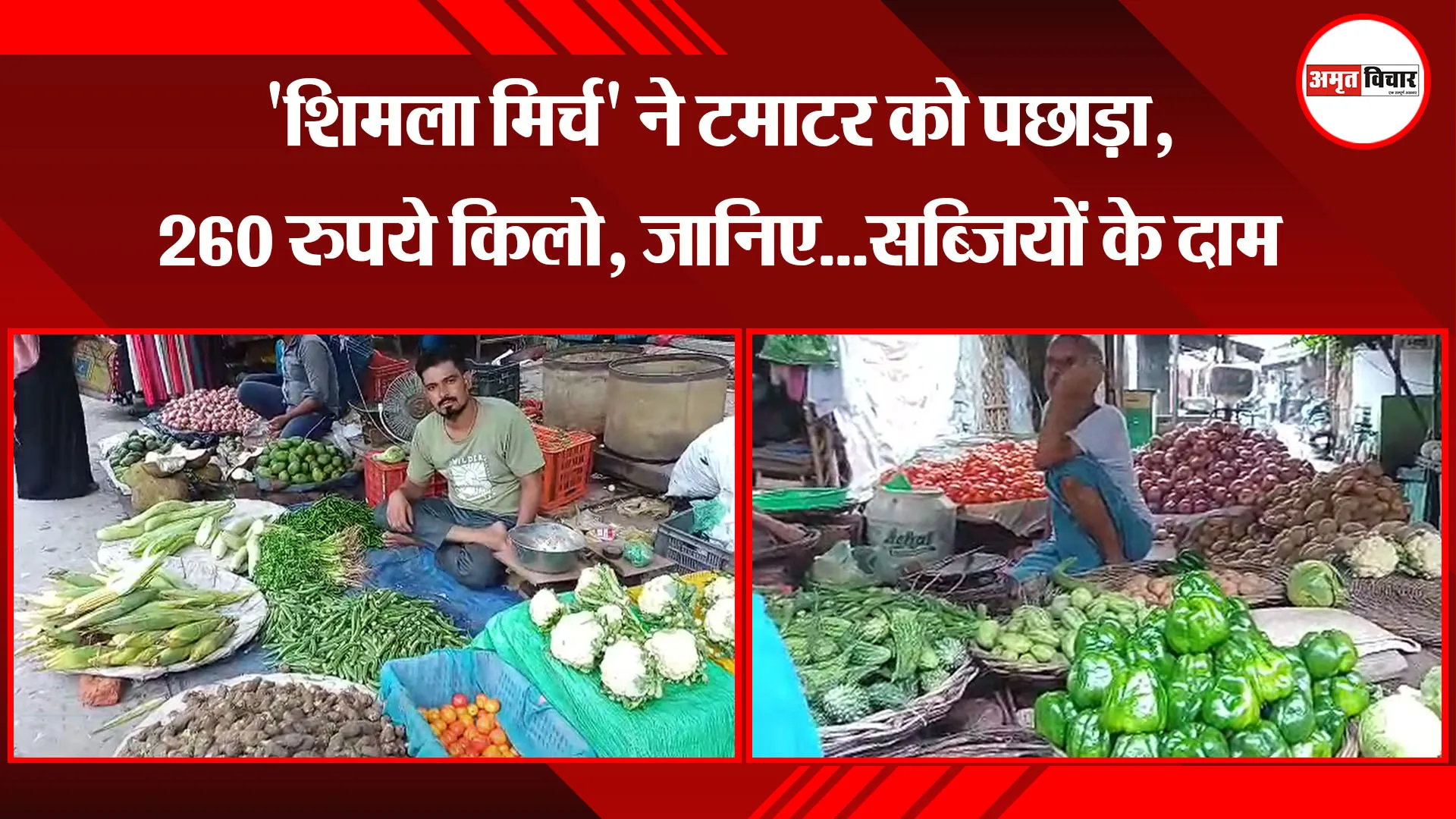 बरेली: 'शिमला मिर्च' ने टमाटर को पछाड़ा, 260 रुपये किलो, जानिए...सब्जियों के दाम